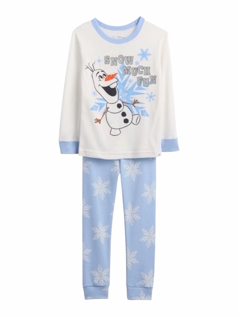 Baby Gap Toddler Disney Frozen Olaf Pajama Set, Holiday Snowman, Size 2T, NEW